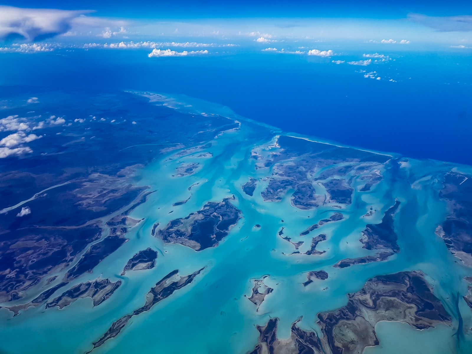 Bahamas, pela janela do avio